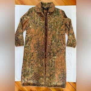 Vintage Wool Blend Knit Long Coat